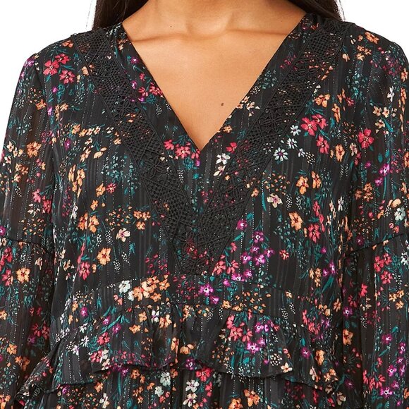 Riley & Rae Kate Boho Floral Print Babydoll Dress size 14 - Picture 4 of 8